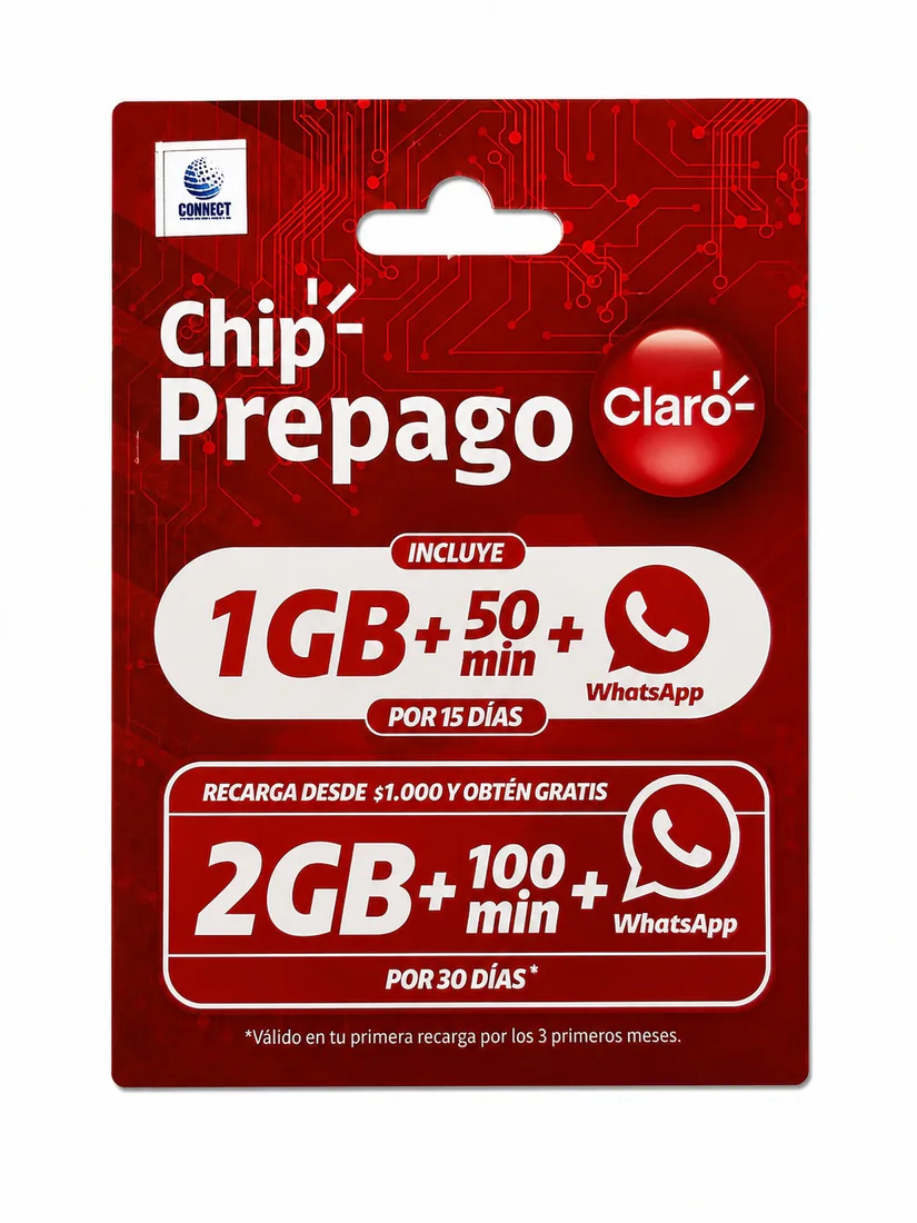 Presentación real de Chip Prepago Claro