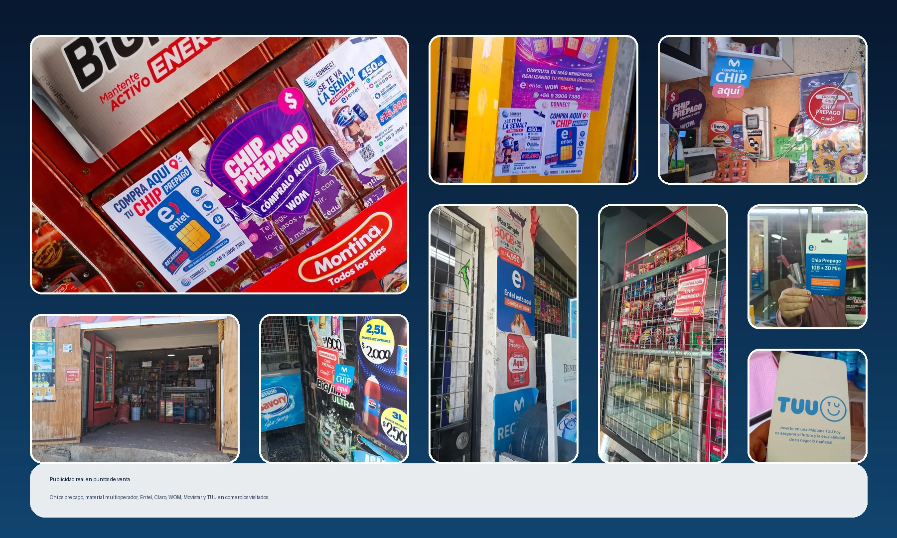 Locales comerciales con publicidad y presencia CONNECT