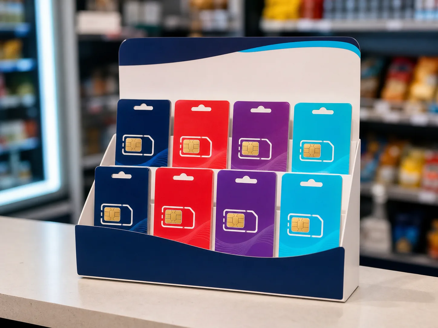 Chips prepago multioperador disponibles para abastecimiento de comercios