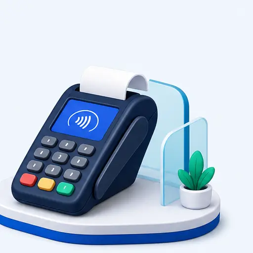 Icono de máquina de pago POS para comercio
